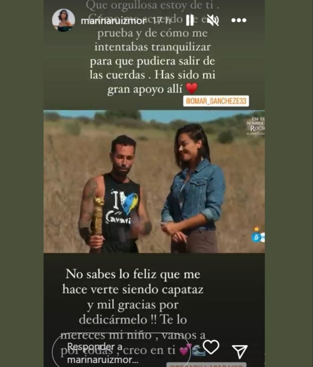 La declaración de amor de Marina Ruiz a Omar Sánchez