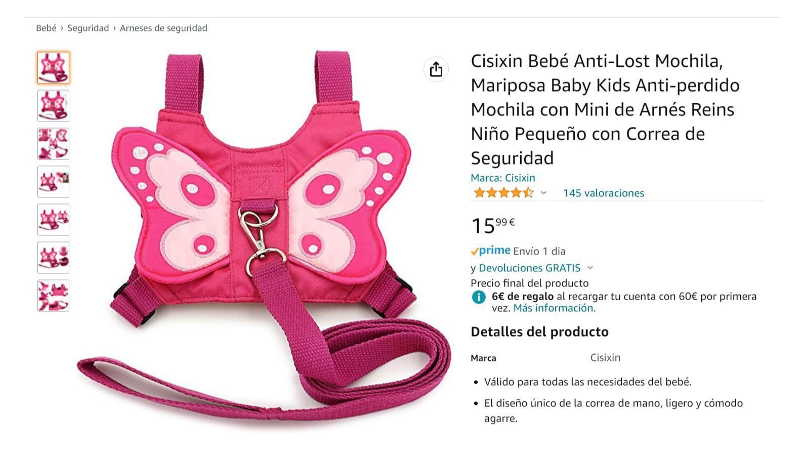 El arnés de la hija de Ivana Icardi