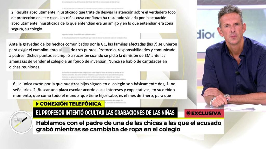 Habla el padre de una de las niñas víctimas de un presunto delito de abusos en un colegio