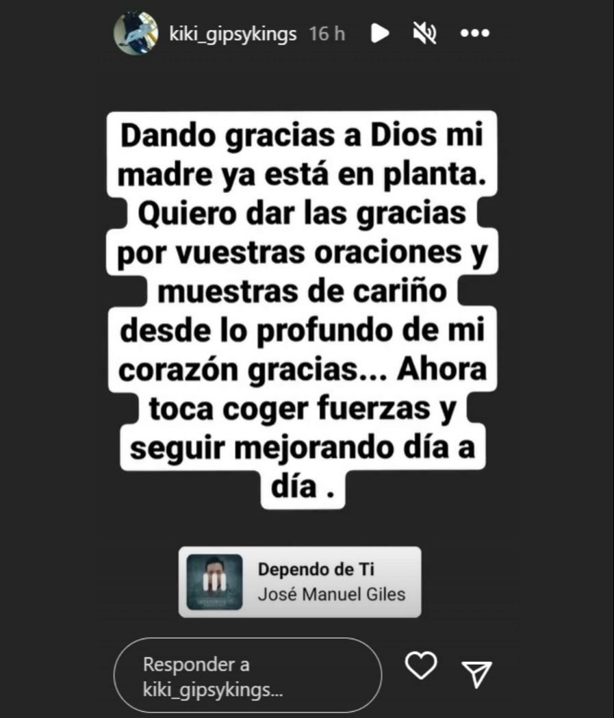 Kiki Fernández actualiza el estado de salud de su madre