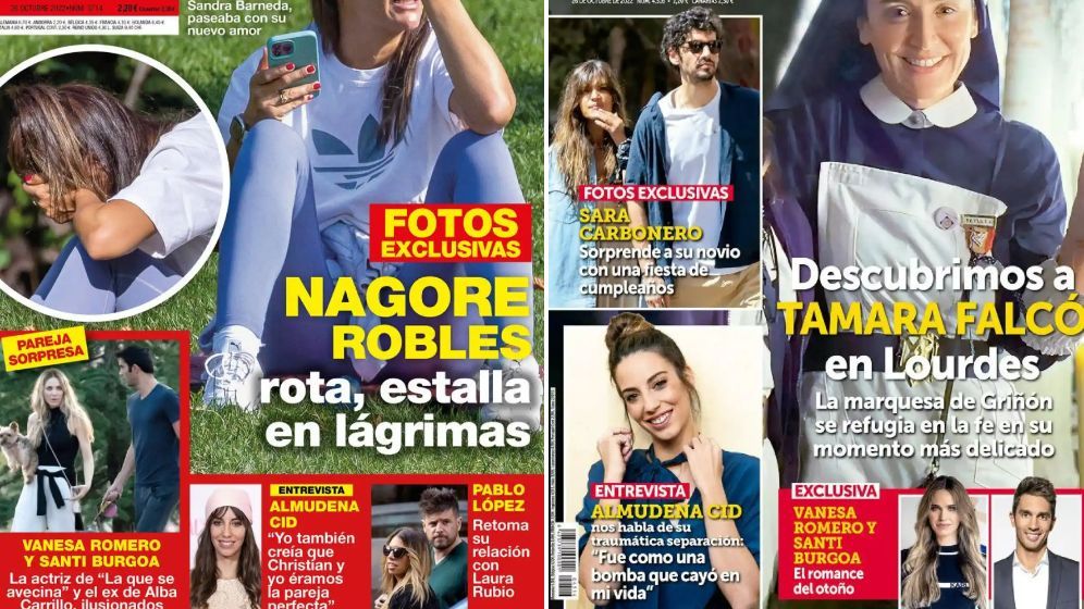 Santi Burgoa y Vanesa Romero, en las portadas