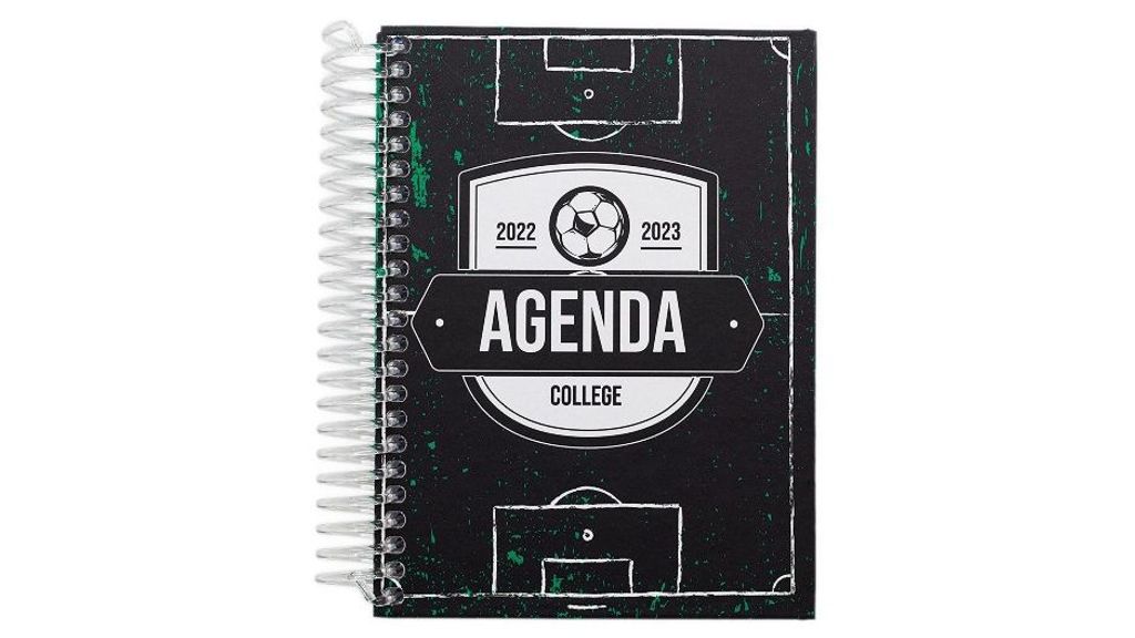 Agenda de fútbol tamaño A6 de College