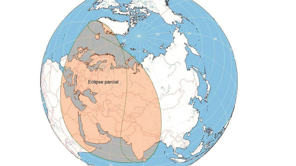 Alcance eclipse parcial sol 25 octubre
