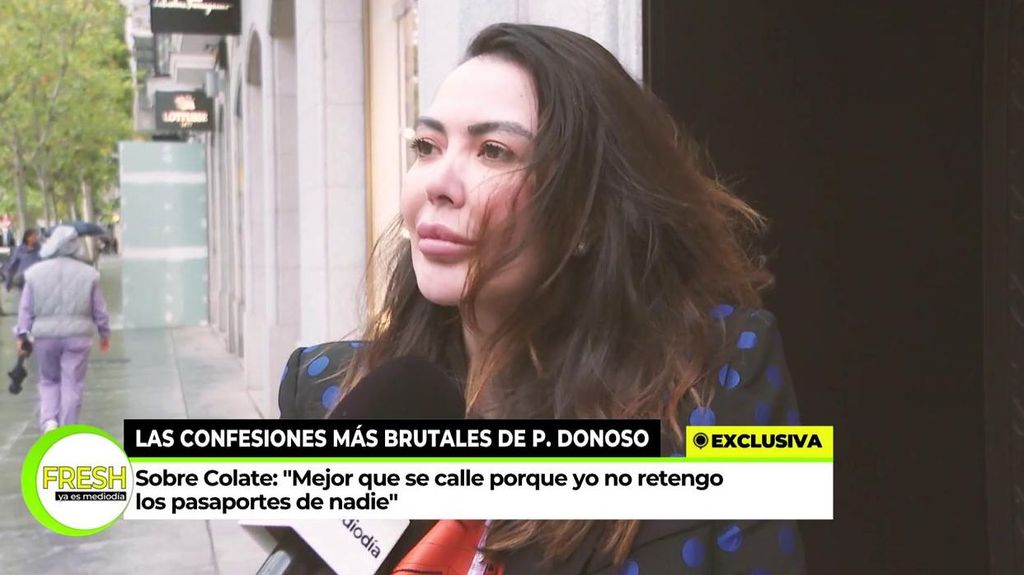 Patricia Donoso carga contra Colate: “Es mejor que se calle porque yo no retengo los pasaportes de nadie”