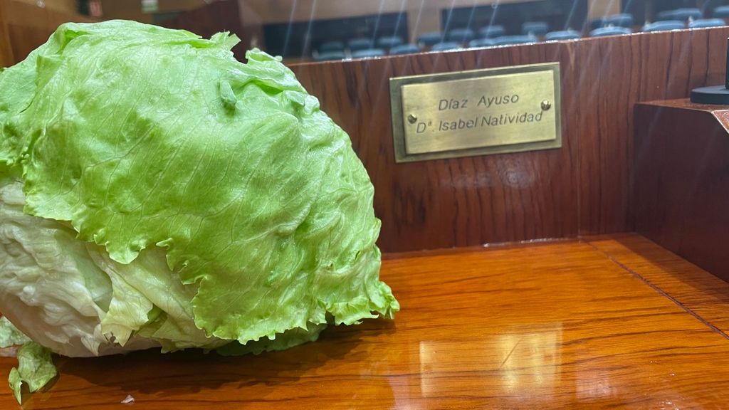 ¿Por qué ha aparecido una lechuga en el escaño de Ayuso?