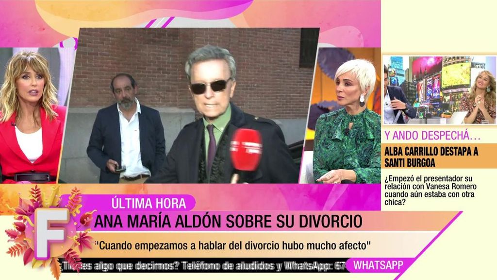 Ana María Aldón confirma su divorcio