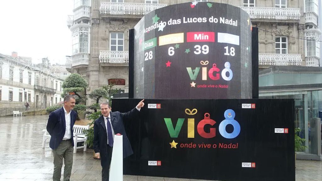 Abel Caballero, en la presentación del contador de la Navidad.