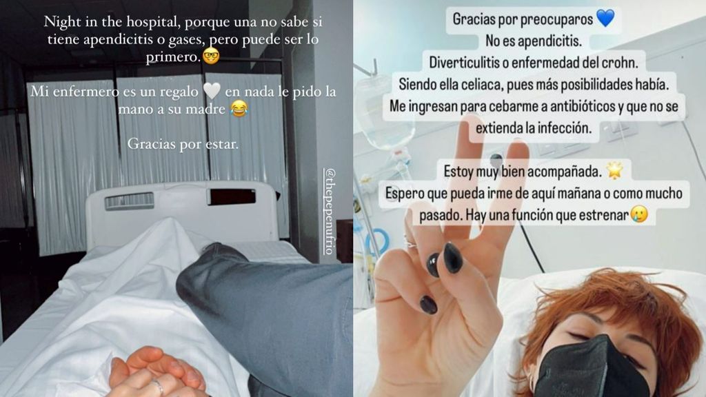 Angy Fernández en el hospital