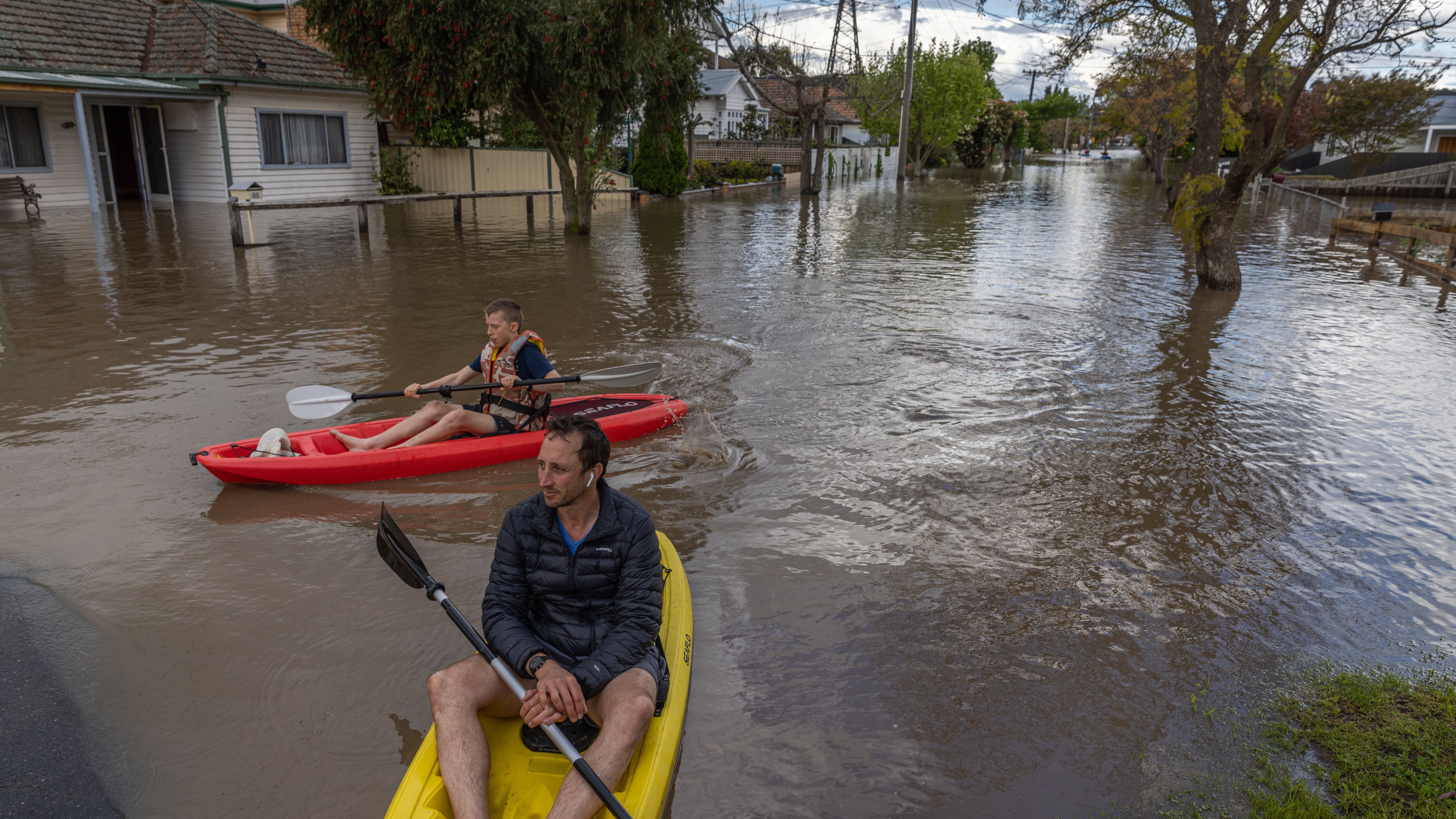 Inundación en octubre de 2022 en un área residencial de Melbourne, Victoria