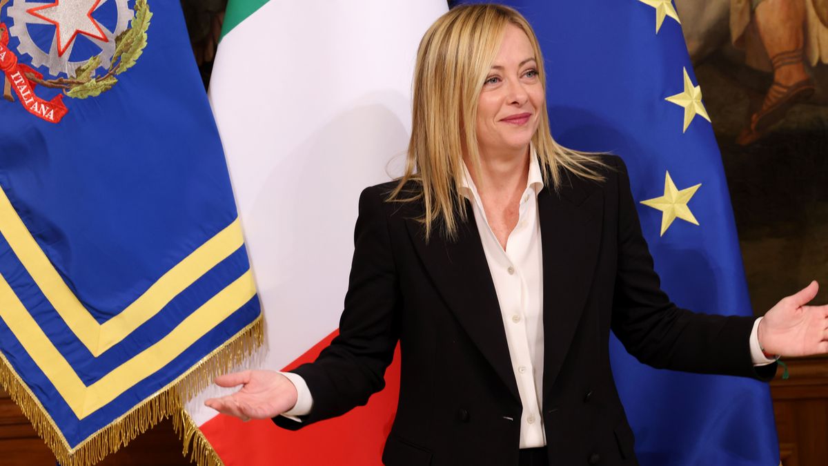 La neo primera ministra italiana Giorgia Meloni.