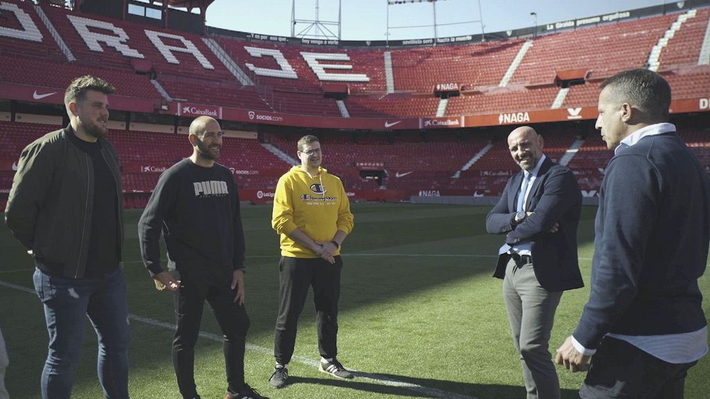 Soria, con parte del equipo