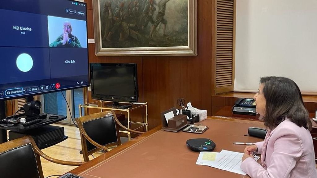 EuropaPress 4772100 ministra defensa margarita robles mantenido conversacion videoconferencia