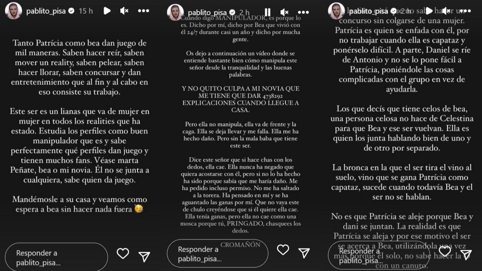 Pablo Pisa defiende a Steisy y Bea Retamal