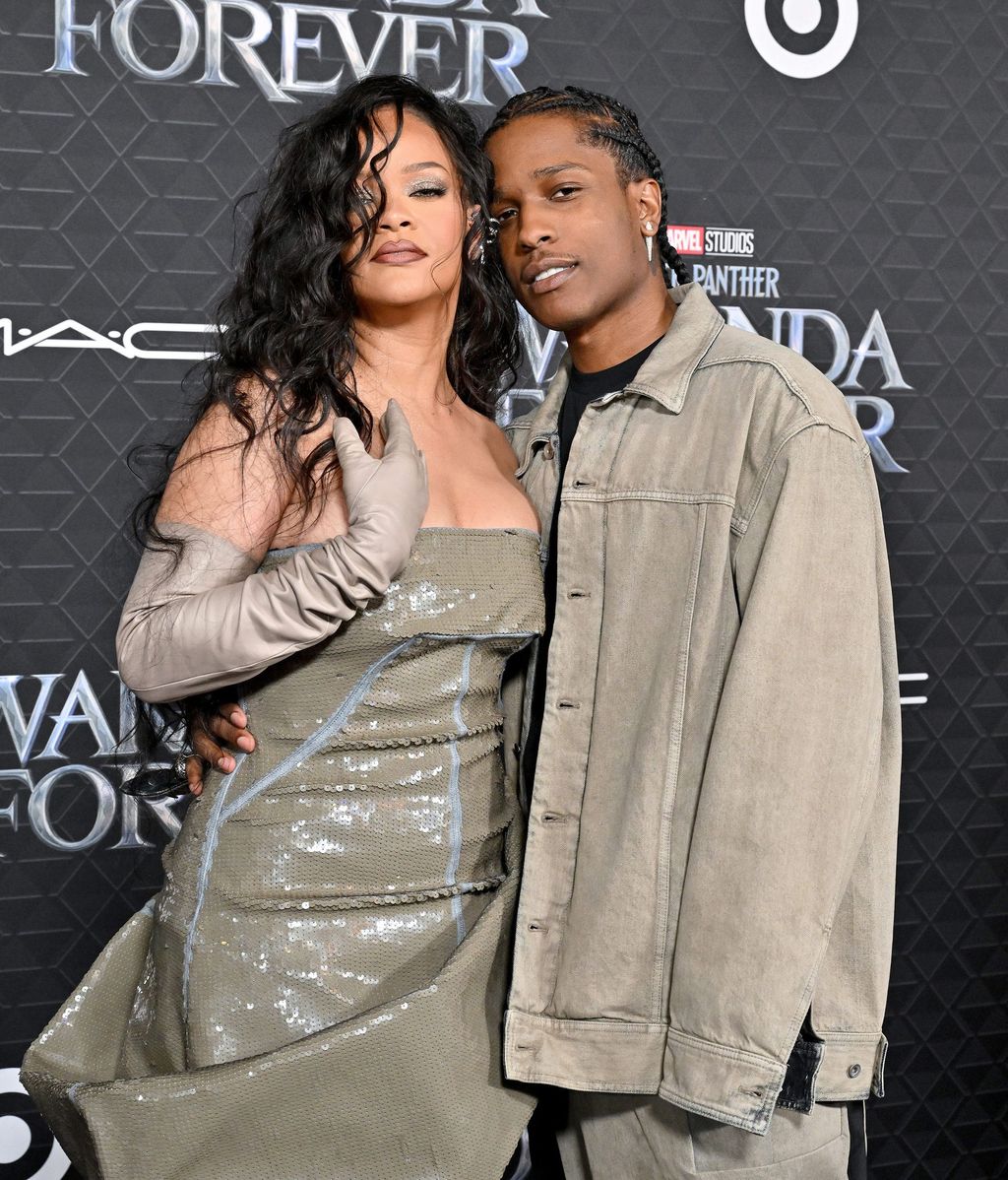 Rihanna with her boyfriend, rapper A$AP Rocky