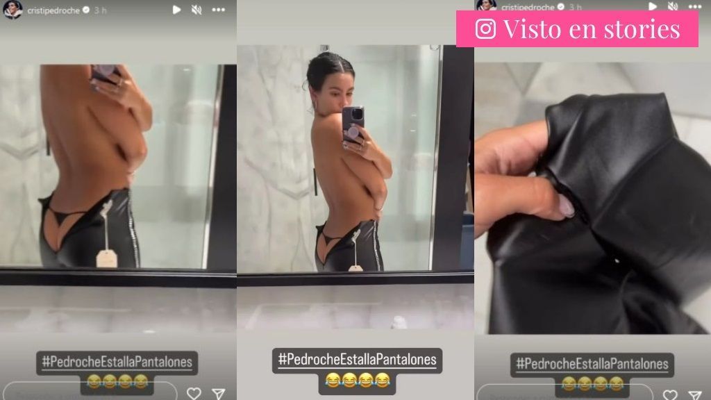 Cristina Pedroche muestra cómo se le rompen los pantalones debido a sus entrenamientos de glúteo