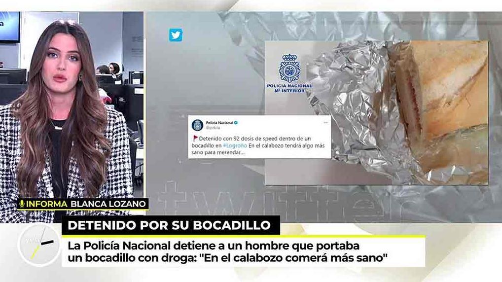 Detienen en Logroño a un hombre con un bocata de jamón lleno de speed