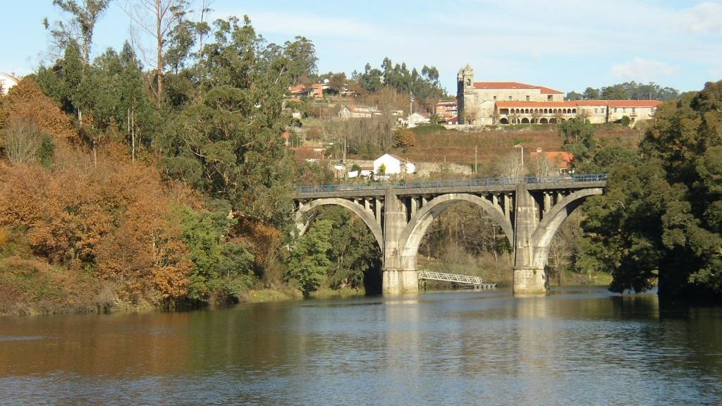 Río Lérez a su altura por Pontevedra, lugar dónde ha desaparecido un piragüista