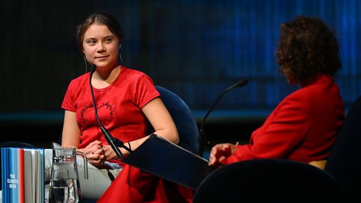 Greta Thunberg presenta "El libro del clima" en el Royal Festival Hall, Londres Greta Thunberg presenta "El libro del clima" en el Royal Festival Hall, Londres