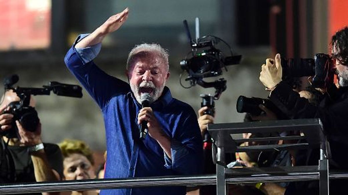 Lula en el discurso tras conocer su victoria