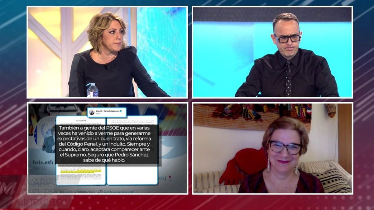 "Me consta que ha habido varias conversaciones entre Puigdemont y el PSOE pero no que se le haya ofrecido el indulto" dice Rahola, periodista Todo es mentira 2022 Programa 955