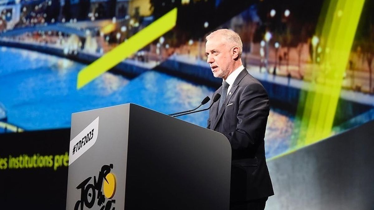 El Lehendakari vasco, Iñigo Urkullu, en el presentación en París del Tour de Francia de 2023, que saldrá desde Bilbao. El Lehendakari vasco, Iñigo Urkullu, en el presentación en París del Tour de Francia de 2023, que saldrá desde Bilbao.