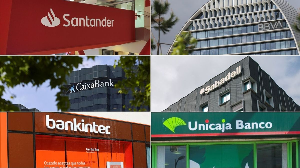 Fachadas de varias entidades bancarias Fachadas de varias entidades bancarias