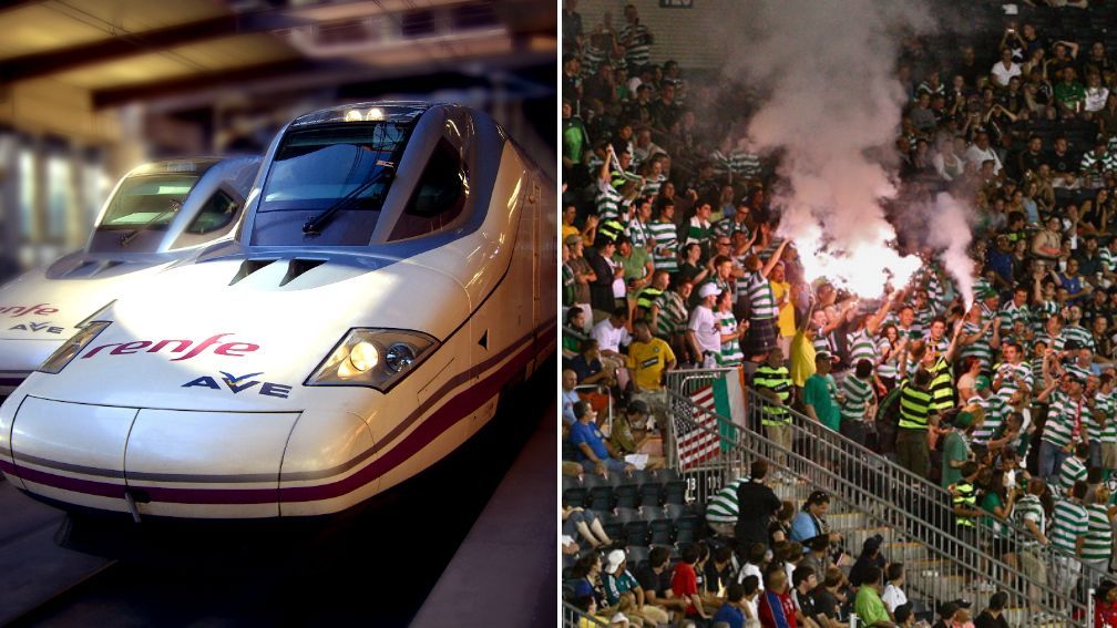 La Policía desaloja a 40 hooligans del Celtic de un AVE: su comportamiento fue "incívico"