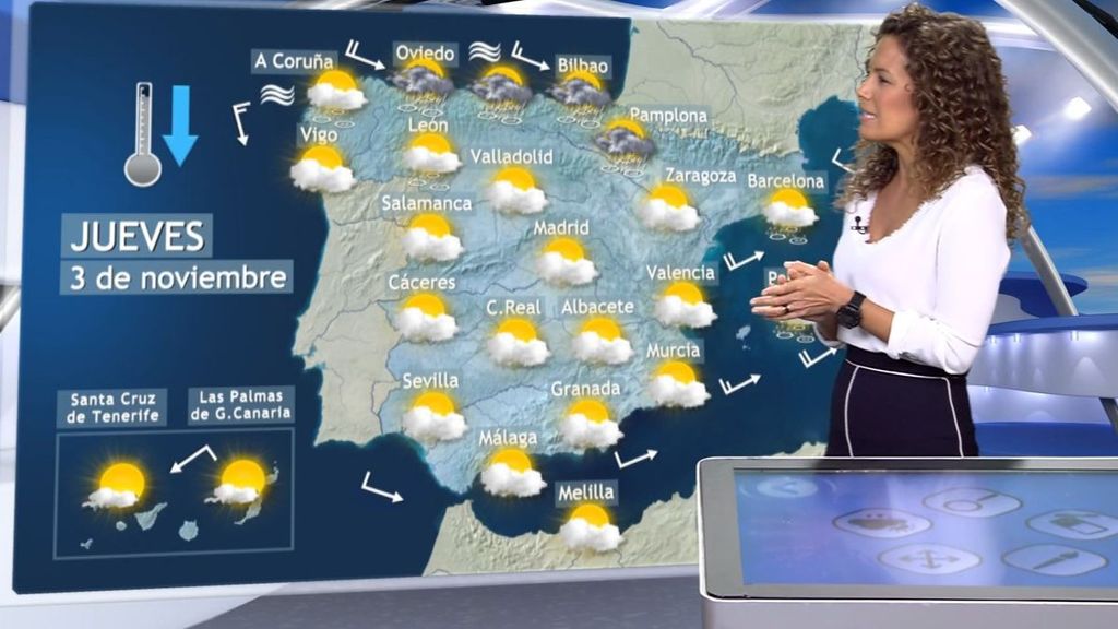 Tiempo para el jueves: se avecinan lluvias en gran parte de España, desplome de temperaturas y nieve