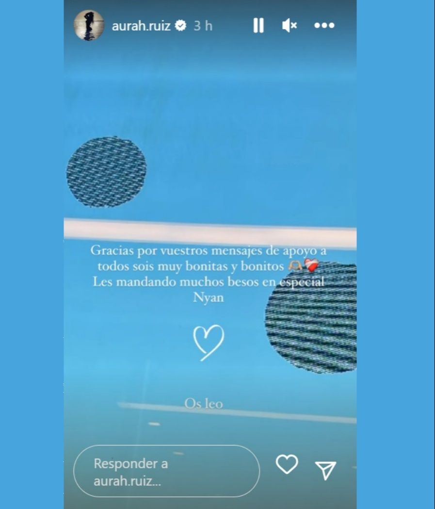 Aurah Ruiz le agradece a sus seguidores su apoyo