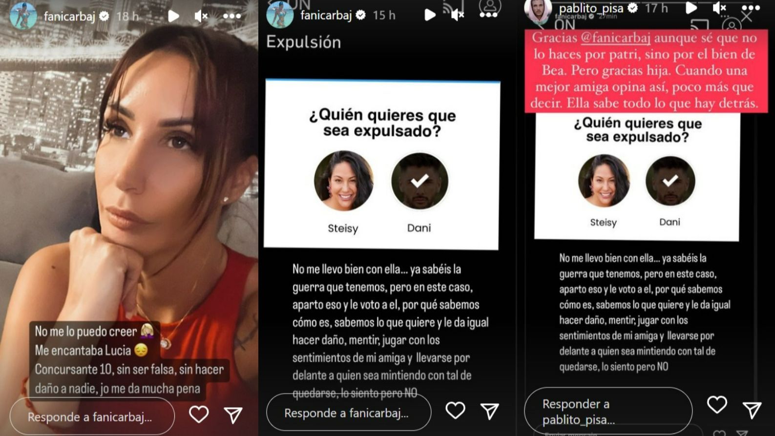 Fani Carbajo carga contra Dani García y vota para que sea el expulsado