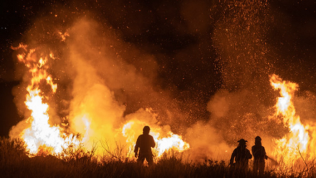 Incendio forestal transfronterizo, Bouses, Ourense