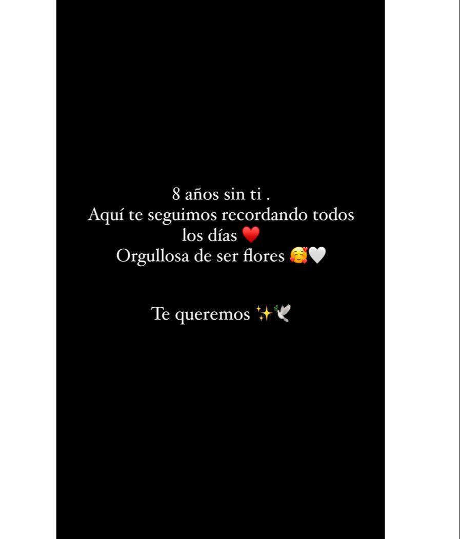 Rocío Flores rinde homenaje a su abuelo Juan Flores