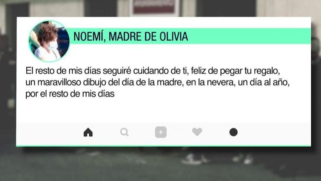 Los mensajes de la asesina de Olivia en el Día de la Madre: "El resto de mis días seguiré cuidando de ti, es difícil describir mi amor como mamá"