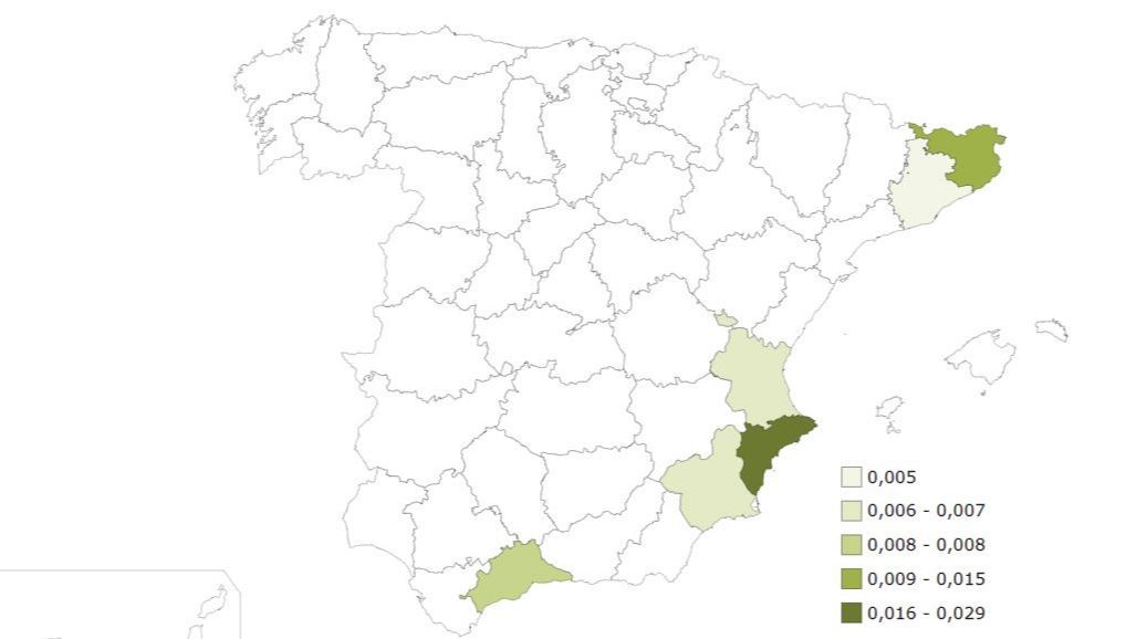 El nombre Semen por provincias