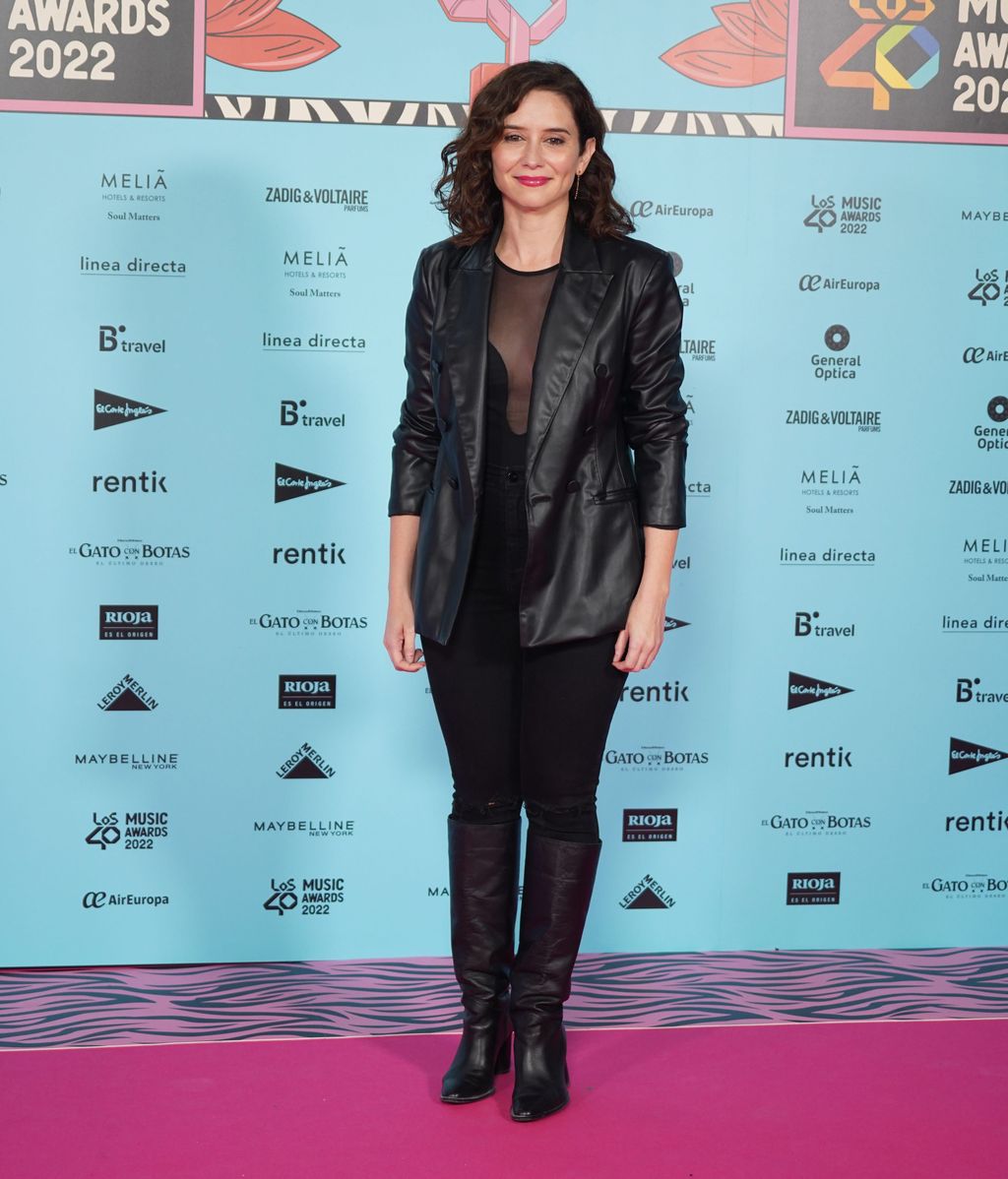 Isabel Díaz Ayuso, en LOS40 Music Awards 2022