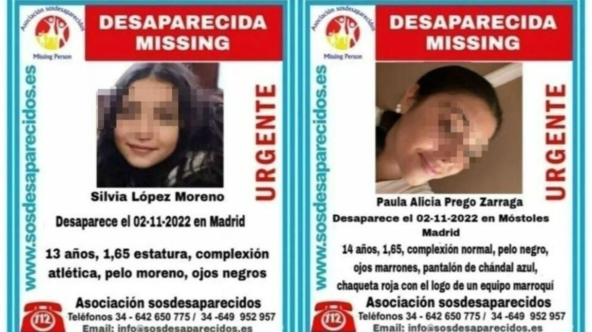 Localizan a Silvia y Paula, dos menores de 13 y 14 años desaparecidas en Madrid