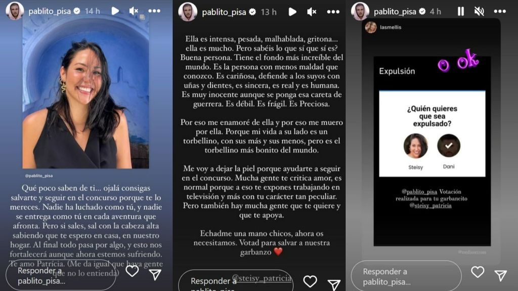 Pablo Pisa pide que sus seguidores salven a Steisy