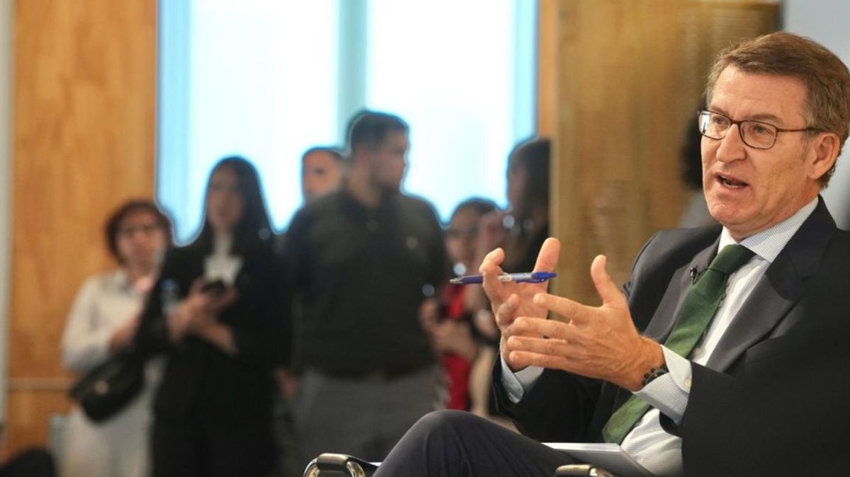 El presidente del PP, Alberto Núñez Feijóo, interviene en una conferencia en Buenos Aires El presidente del PP, Alberto Núñez Feijóo, interviene en una conferencia en Buenos Aires