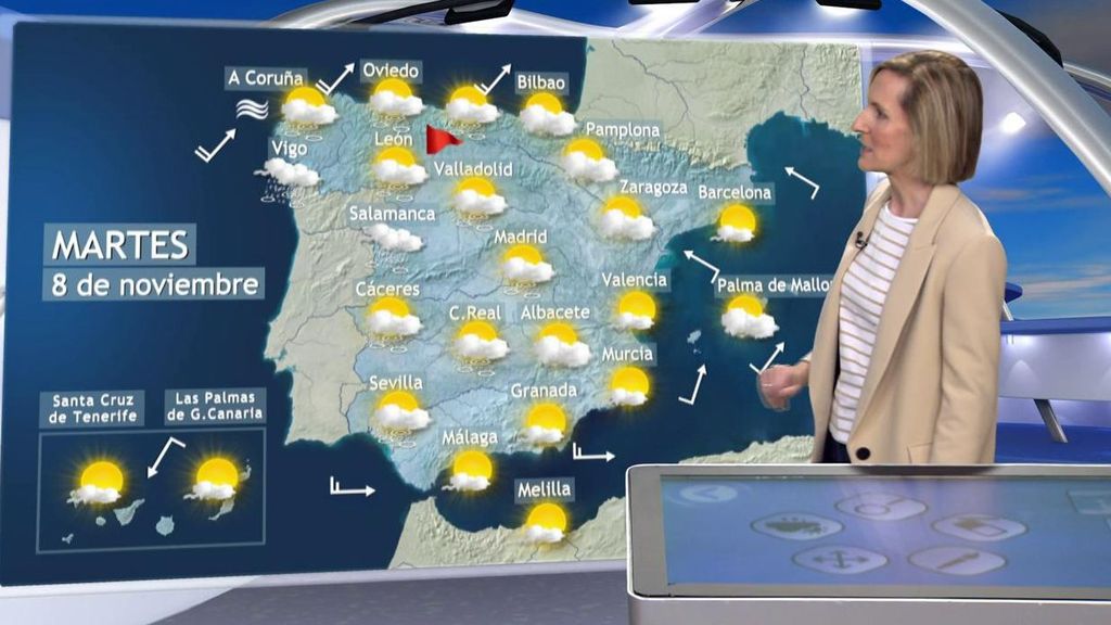 El tiempo para el martes: se acerca un frente con lluvias y un descenso térmico en toda España