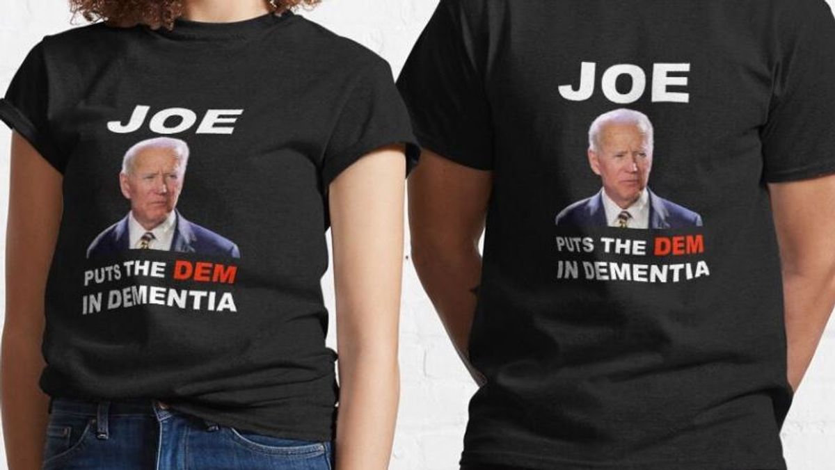 Camiseta de Joe Biden refiriéndose a la supuesta demencia  que le acusan los republicanos