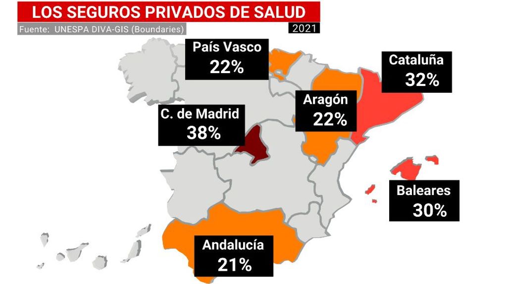 Madrid, a la cabeza del seguro médico privado en España