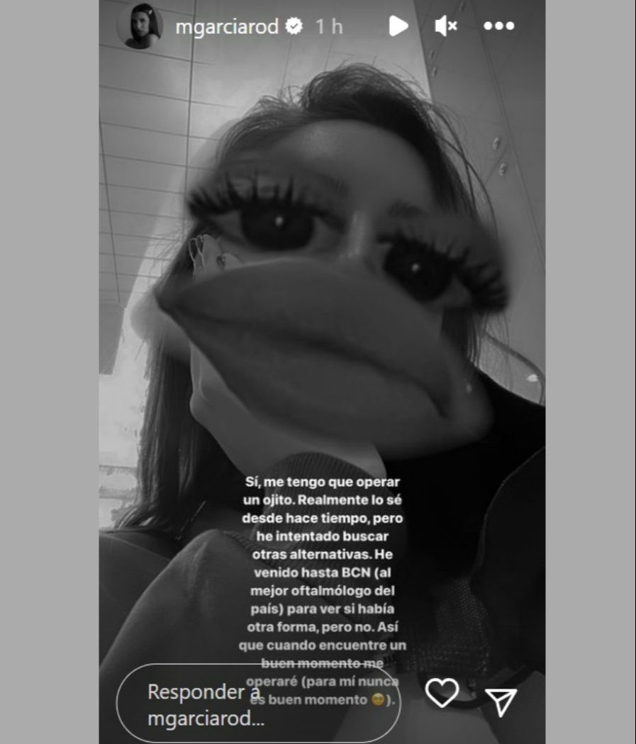 Marina García comunica que tendrá que operarse