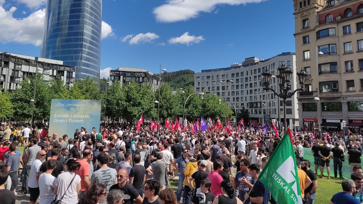Protesta de trabajadores del metal en Bilbao Protesta de trabajadores del metal en Bilbao