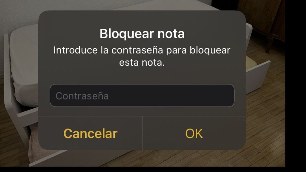 bloquear nota iphone