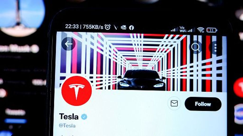 Imagen de la cuenta de Tesla en Twitter