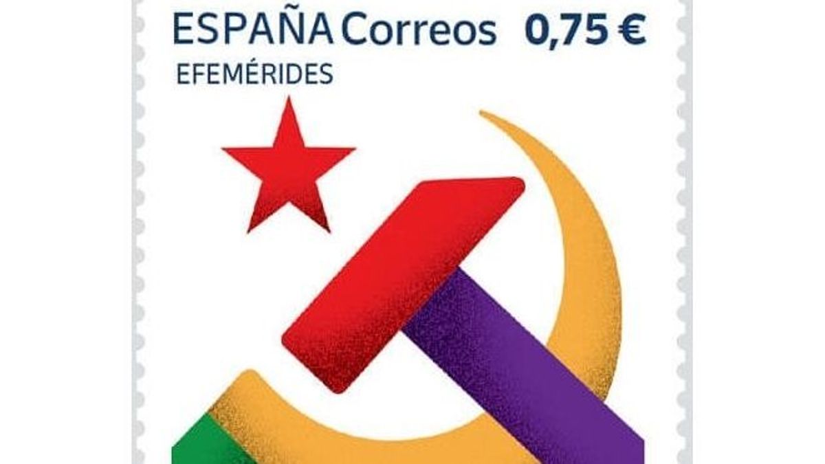 EuropaPress 4801019 sello correos conmemorativo centenario partido comunista EuropaPress 4801019 sello correos conmemorativo centenario partido comunista
