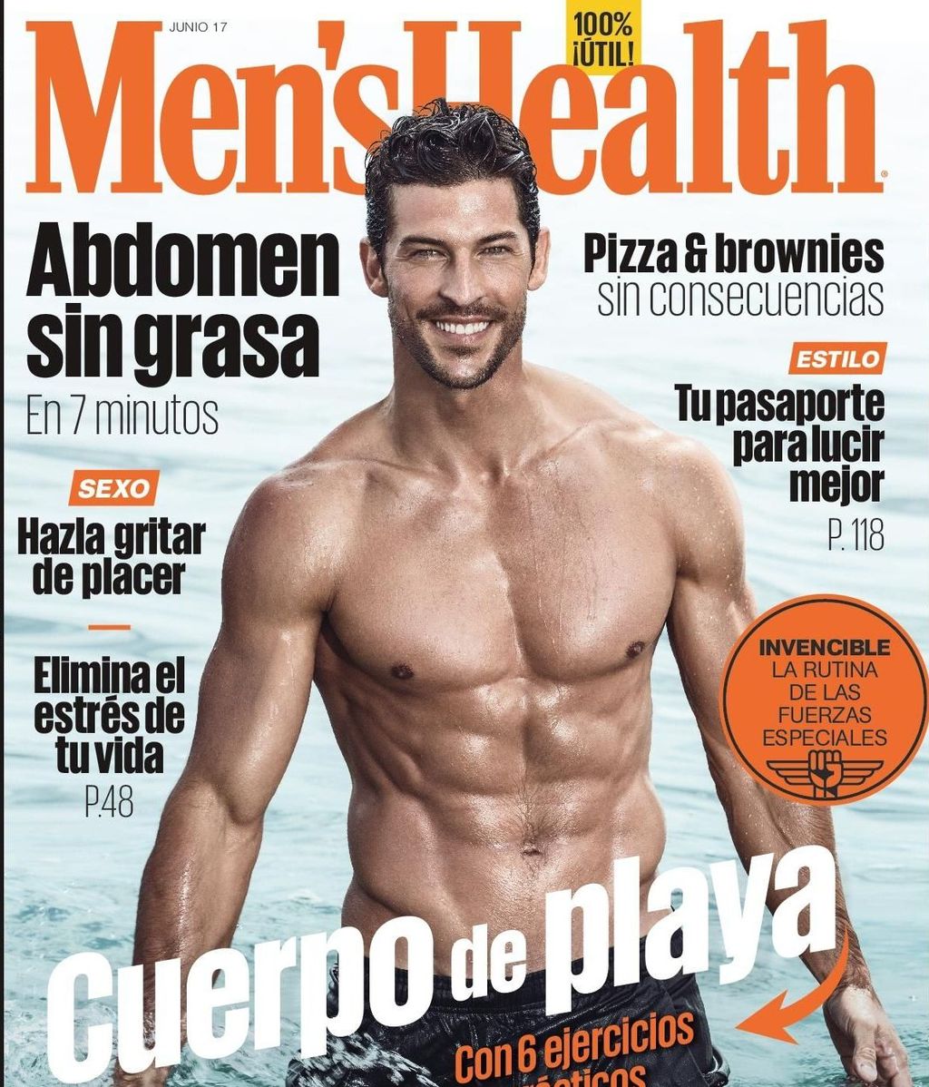 Leo Rico, en una de sus portadas de Men's Health
