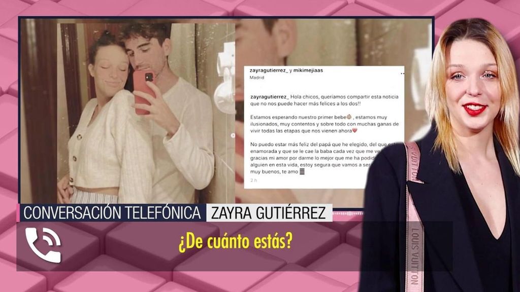 Zayra Gutiérrez cuenta los detalles de su embarazo
