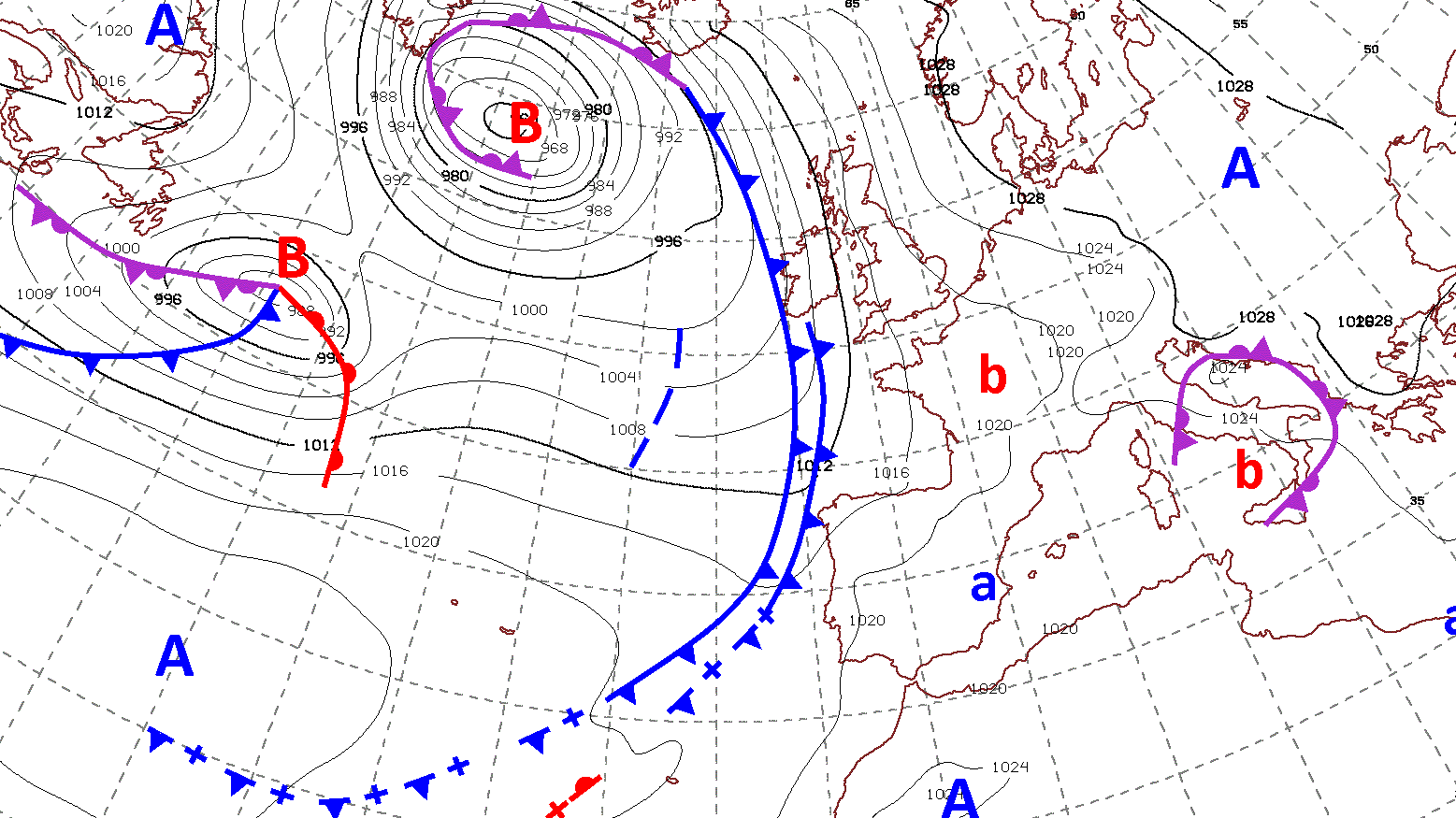 El domingo se acercarán dos frentes atlánticos al oeste peninsular