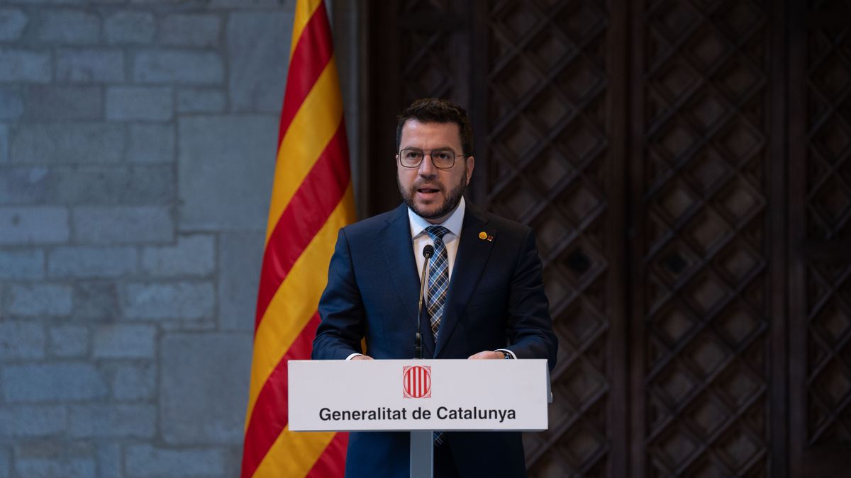 El presidente de la Generalitat, Pere Aragonés, comparece tras el anuncio de la reforma del delito de sedición El presidente de la Generalitat, Pere Aragonés, comparece tras el anuncio de la reforma del delito de sedición